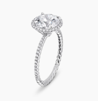 Eden Pavé Halo Engagement Ring