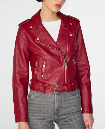 Faux Leather Moto Jacket