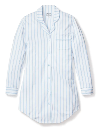 Pima Nightshirt In Periwinkle Stripe