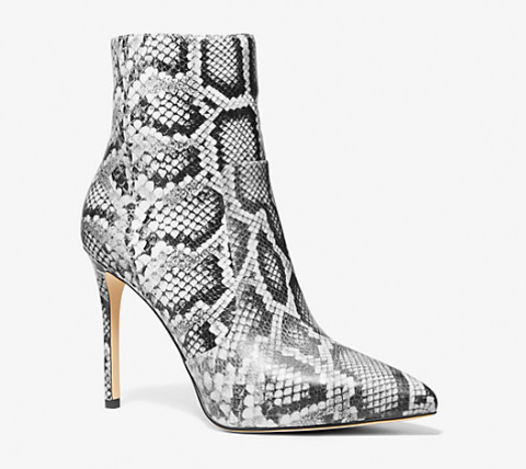 Rue Snake Embossed Leather Ankle Boot