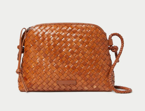 Mallory Timber Brown Woven Crossbody